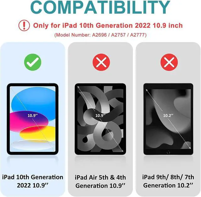 Alt view image 2 of 5 - YEHOBU Keyboard Case for iPad 10th Generation 10.9",iPad 10th Gen Keyboard,Detachable Wireless Bluetooth Backlit Keyboard,Smart Folio Cover with Pencil Holder for 2022 iPad 10th Gen