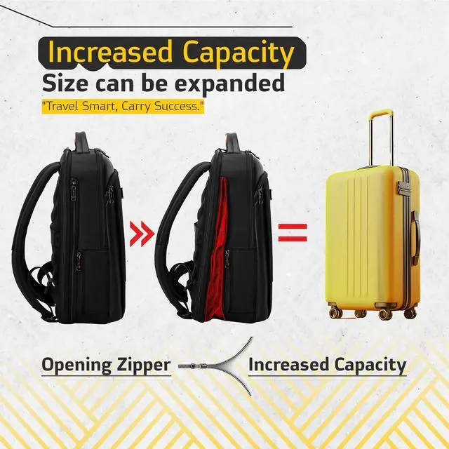 Alt view image 4 of 5 - LENZN Laptop Business Backpack for Men & Women, Work Backpack Fits 15.6 Inch Laptop, Travel Bagpack with USB Charging Port, Anti-Theft Pocket, Durable Nylon, Computer Bookbag with Multiple Pockets