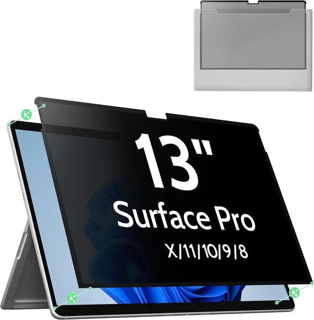 Main image of Privacy Screen Protector for Surface Pro 11/10/9/8/X -13 Inch, Anti Glare Filter, Anti Blue Light Film, Nano Removable Shield Microsoft Pro 9 Accessories, Reusable Cover Matte Bubble Free Guard