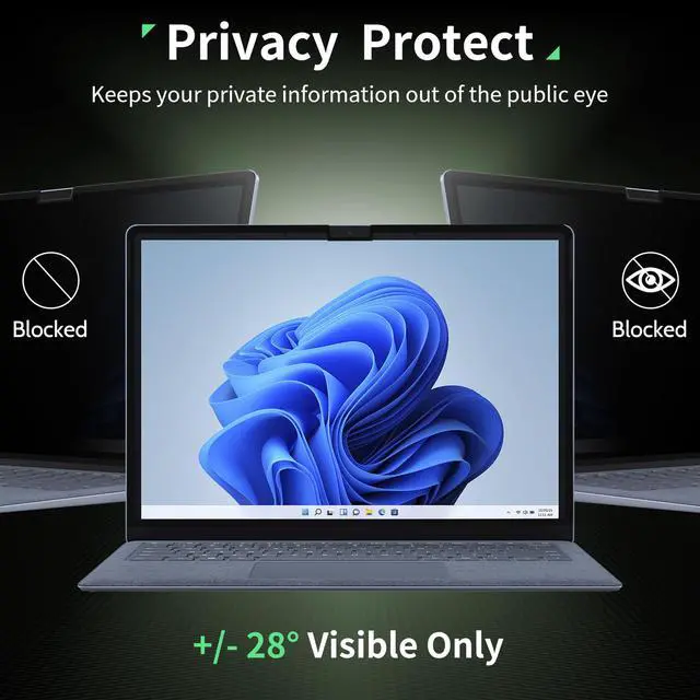 Alt view image 3 of 5 - Privacy Screen Protector for Surface Pro 11/10/9/8/X -13 Inch, Anti Glare Filter, Anti Blue Light Film, Nano Removable Shield Microsoft Pro 9 Accessories, Reusable Cover Matte Bubble Free Guard