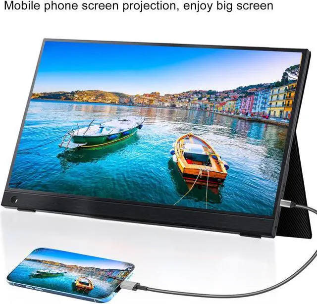 Alt view image 3 of 5 - Yoidesu 16in Portable Monitor Display 2560x1600 Ultra Thin HDR Type C HD Multimedia with Speaker, Mirror Screen Usage, Phone Projection, Wide Compatibility, 3ms Response Time