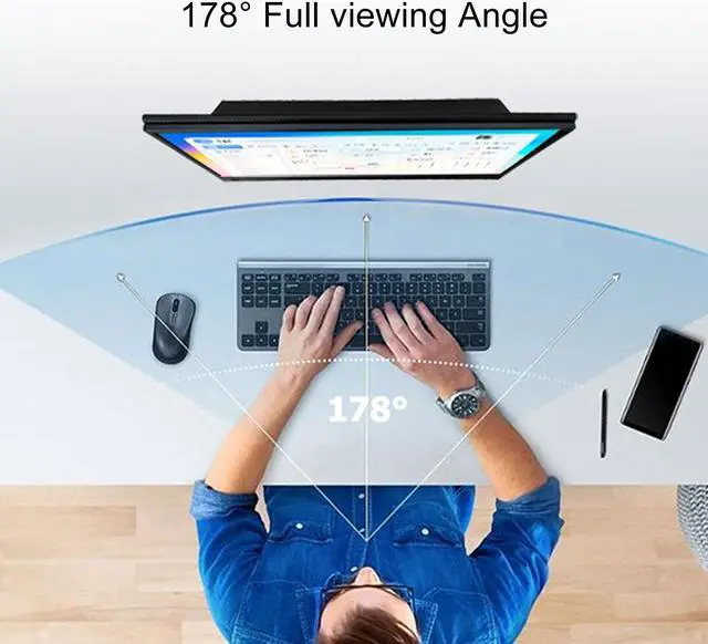 Alt view image 5 of 5 - Yoidesu 16in Portable Monitor Display 2560x1600 Ultra Thin HDR Type C HD Multimedia with Speaker, Mirror Screen Usage, Phone Projection, Wide Compatibility, 3ms Response Time