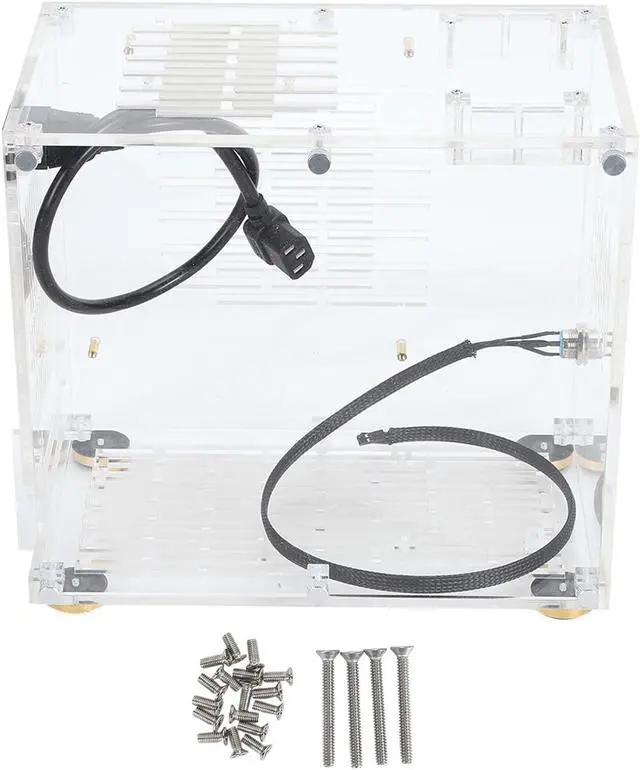Main image of Mini ITX Computer Case, 360 Degree Open Mini ITX Cube Gaming Computer Case Chassis, Acrylic Side Transparent Heat Dissipation DIY Gaming Desktop Computer Chassis