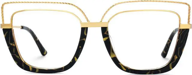 Main image of Zeelool Stylish Oversize Cat Eye Blue Light Glasses for Women Computer Glasses Ornella ZJGX370408-02 Tortoise