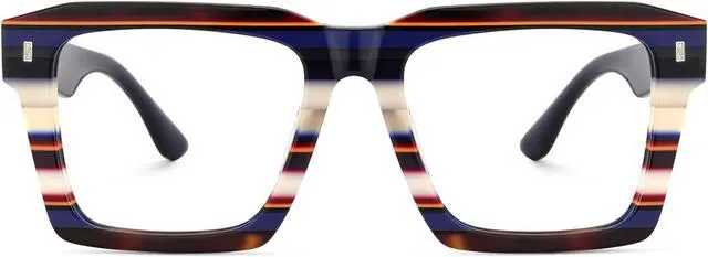 Main image of Zeelool Stylish Square Blue Light Blocking Glasses for Men Computer Glasses Kenish ZJGA634947-08 Blue-white