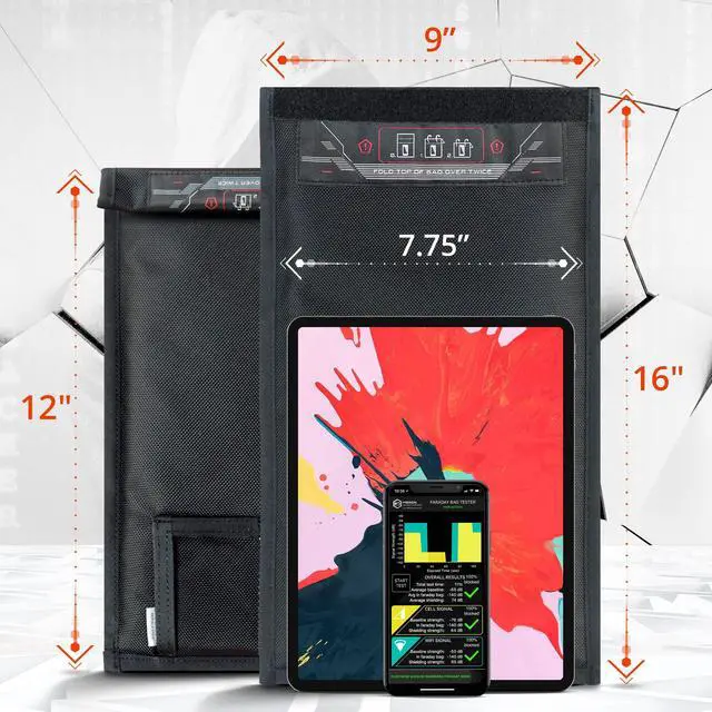 Alt view image 3 of 5 - Mission Darkness Non-Window Faraday Bag for Tablets // Device Shielding for Law Enforcement, Military, Executive Privacy, EMP Protection, Travel & Data Security, Anti-hacking & Anti-tracking Assurance