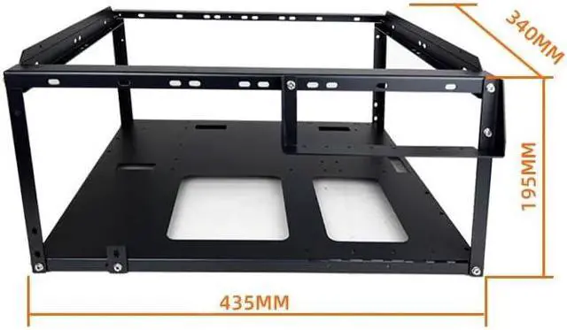 Alt view image 4 of 5 - DIY Computer Case PC Frame Desktop Chassis Stackable Rack Stand Open Air Testbench Fits ATX MacroATX E-ATX X79 X99 Motherboard (Stackable)