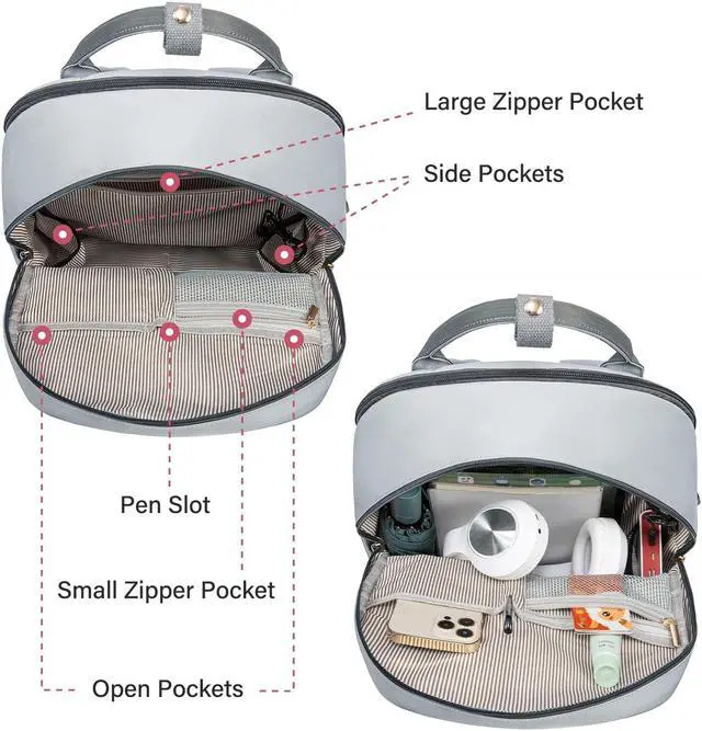 Alt view image 3 of 5 - LOVEVOOK Laptop Backpack for Women Men, 17.3 Inch Laptop Bag with USB Port Fashion Waterproof Backpacks Teacher Nurse Stylish Travel Bags Vintage Daypacks for College Work