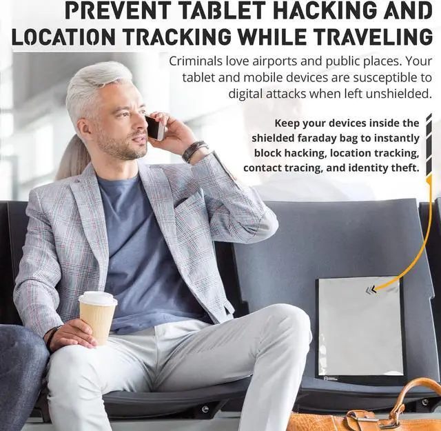 Alt view image 5 of 5 - Mission Darkness Window Faraday Bag for Tablets // Device Shielding for Law Enforcement, Military, Executive Privacy, EMP Protection, Travel & Data Security, Anti-Hacking & Anti-Tracking Assurance