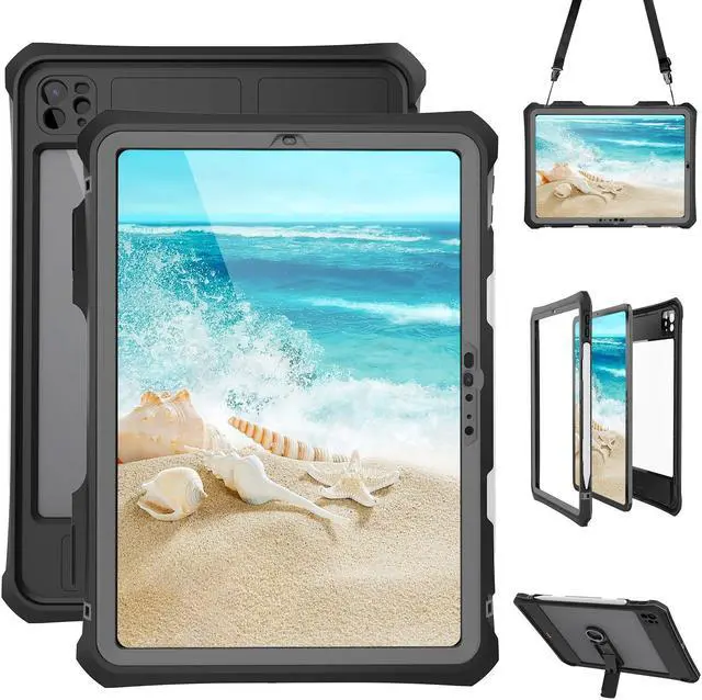 Main image of MRUOZRUI Ultimate Protection Compatible with iPad Pro 11 2024 Released 11 Inch - Waterproof, Shockproof, and Dustproof Case Ages and Activities (Black)