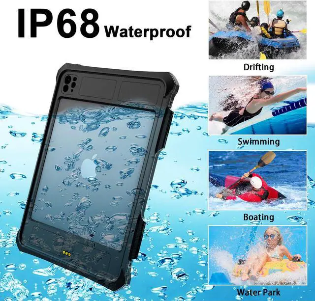 Alt view image 2 of 5 - MRUOZRUI Ultimate Protection Compatible with iPad Pro 11 2024 Released 11 Inch - Waterproof, Shockproof, and Dustproof Case Ages and Activities (Black)