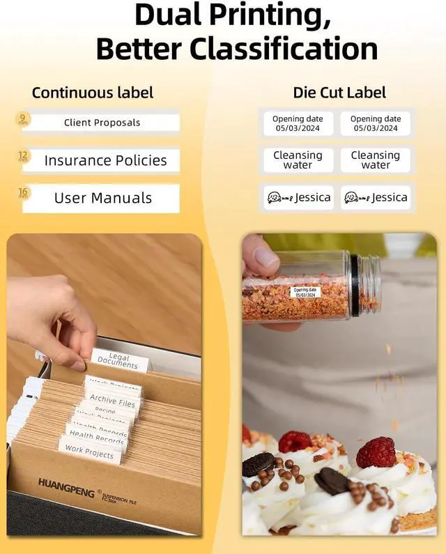 Alt view image 3 of 5 - Makeid L1 HD Label Maker Machine with Tape - Portable & Rechargeable Label Makers Compatible with 9/12/16mm Waterproof Tape - Mini Bluetooth Labeler for Organizing Office Home School - 300DPI