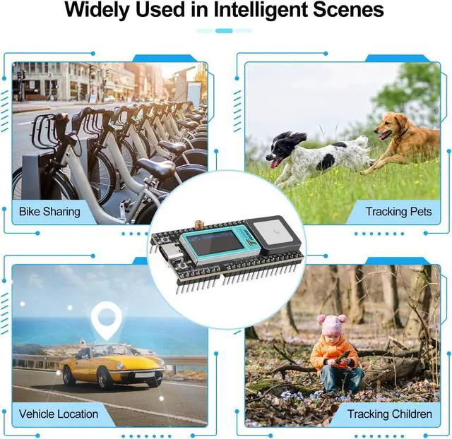 Alt view image 5 of 5 - MakerFocus Wireless Tracker Supports GPS Galileo Multi-System Joint Positioning ESP32-S3 WiFi Bluetooth SX1262 UC6580 with 3000mAh Battery, 915MHz LoRa Antenna, 0.96-inch LCD Display for Meshtastic