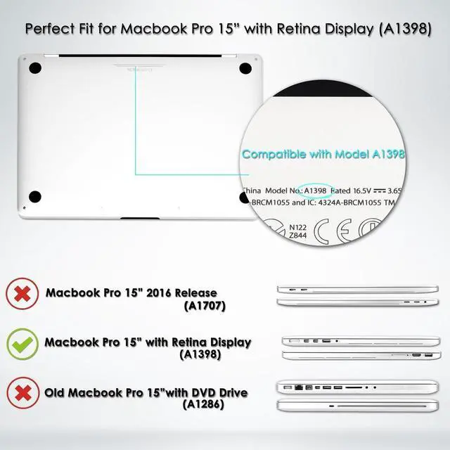 Alt view image 2 of 5 - For Macbook Pro 15 Retina Case,StrongCase [Heavy Duty][Dual Layer] Hard Case Cover with Plastic Bumper for Apple Macbook Pro 15.4" with Retina Display (Compatible with A1398 2012-2015 Release) - Khaki