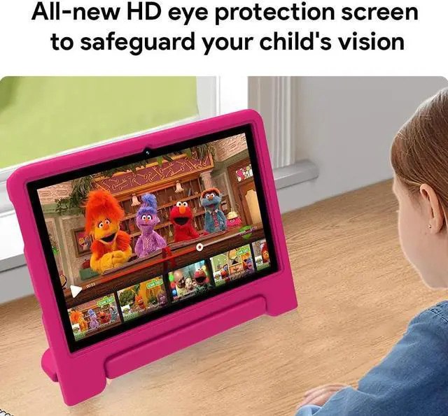 Alt view image 5 of 5 - Maxsignage 10" Kids Tablet, Newest Android 13, 32GB (Expandable to 128GB), Quad-core, WiFi 6, Bth 5.0, Pre-Installed Parental Controls, Kids Space & Family Link(K109A-B, Pink, 64GB)