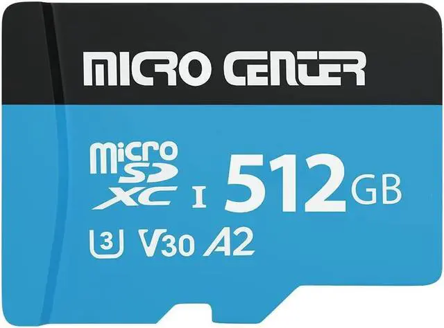 INLAND Micro Center Performance 512GB microSDXC Card, A2 Micro SD Card, UHS-I C10 U3 V30 A2 4K UHD Video Flash Memory Card with Adapter for Smartphones, Tablets, Drones and Action Cameras