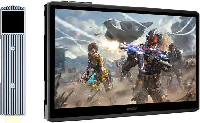 Main image of PeakDo 7" 60Hz Streaming Gaming Handheld 0 Latency 100ft Wireless Game Console Screen for PC,Xbox,PS5/4,Switch,Portable Monitor Touchscreen USB C HDMI External Gaming Monitor(V3)