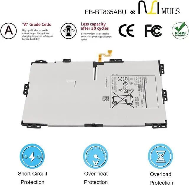 Alt view image 4 of 5 - MULS EB-BT835ABE EB-BT835ABU GH43-04830A Tablet Battery Compatible with Samsung Galaxy Tab S4 10.5" SM-T830 (Wi-Fi) SM-T835 (LTE) Series Tablet Computer with Installation Tools 3.85V 7300mAh 28.11Wh