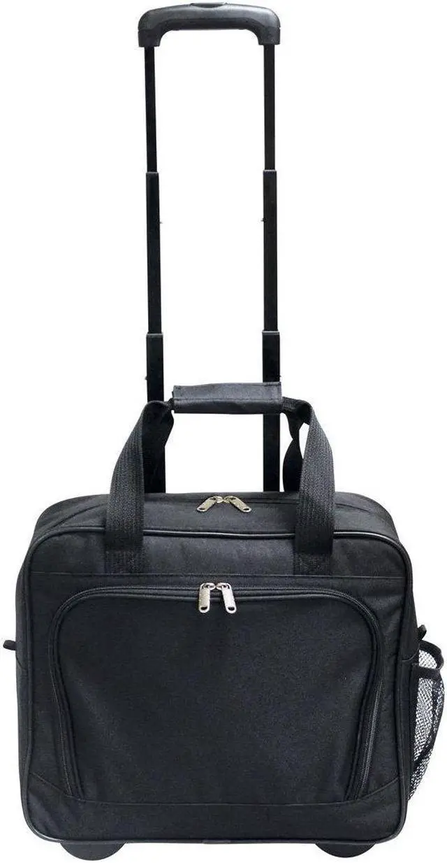 Main image of Preferred Nation Rolling Laptop Computer Case Wheeled Trolley Bag Fits 15.4" Laptop | TSA Approved Carry On, Locking Handles Skate Wheels. Black