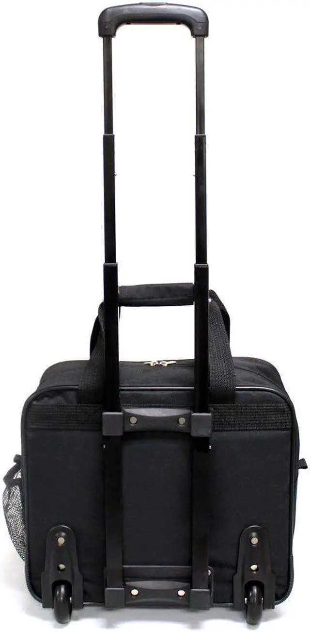 Alt view image 2 of 4 - Preferred Nation Rolling Laptop Computer Case Wheeled Trolley Bag Fits 15.4" Laptop | TSA Approved Carry On, Locking Handles Skate Wheels. Black