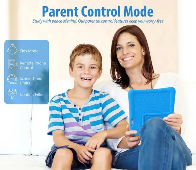 Alt view image 5 of 5 - niuniutab Kids Tablet, 10 inch Android 13 Tablet for Kids with Educational Games, (6+10) GB RAM 128GB ROM, Parental Control, HD IPS, GMS Certified, WiFi, EVA Shockproof Case(Blue)