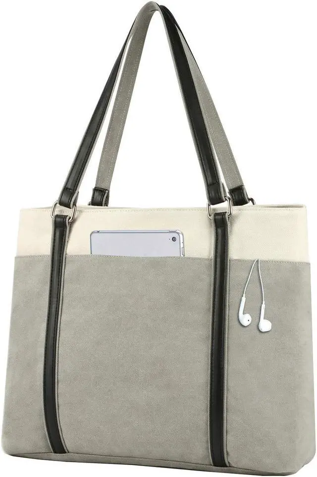 Main image of Women's Work Bag with Laptop Compartment Zipper Pockets Teacher Totes Purse