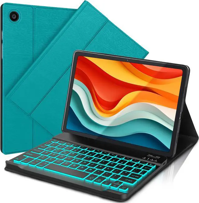 Main image of Keyboard Case for Samsung Galaxy Tab A8 10.5 inch 2022, 7 Colors Backlit & Magnetic Detachable Bluetooth Keyboard, Slim Soft Folio Tablet Cover Case for Tab A8 SM-X200/X205/X207, Auto Sleep/Wake Up