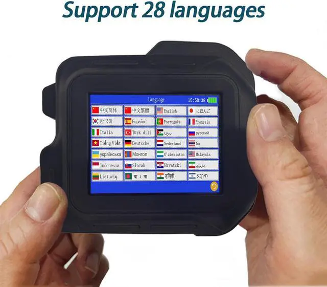 Alt view image 2 of 5 - Phezer Portable Mini Handheld Inkjet Printer PC98 for Flat and Curved Surface, with Touch Screen Quick-Drying Ink Cartridge, 0.5" Print Height for Label Logo Date Code Text Number Image