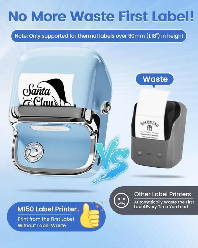 Alt view image 5 of 5 - Phomemo M150 Label Maker Machine, 2025 Upgraded Bluetooth Label Printer, 2 Inch Themal Sticker Printer for Home Use & Small Business, Compatible with iOS & Android Phone, with 1 Pack 40x30mm Label