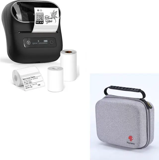 Main image of Phomemo M220 Label Maker & 1 Case, 3.14 Inch Bluetooth Thermal Label Printer for Barcode, Address, Labeling, Mailing, File Folder Label, Easy to Use, Support Smartphone, Tablet&PC