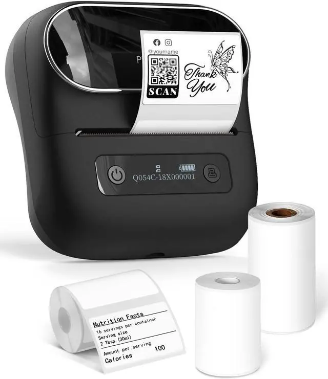 Alt view image 2 of 5 - Phomemo M220 Label Maker & 1 Case, 3.14 Inch Bluetooth Thermal Label Printer for Barcode, Address, Labeling, Mailing, File Folder Label, Easy to Use, Support Smartphone, Tablet&PC