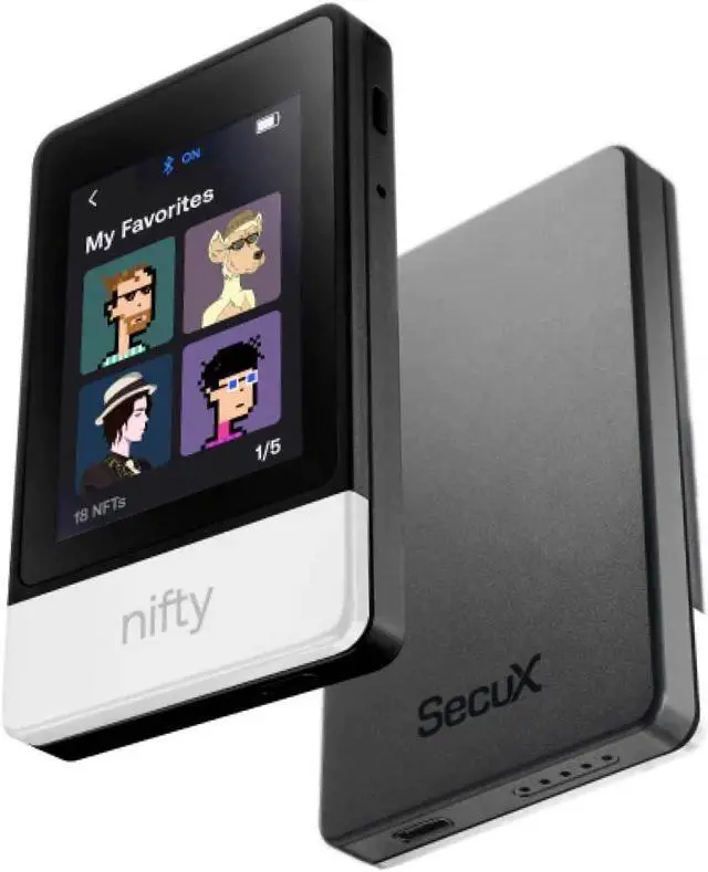 Alt view image 5 of 5 - SecuX Nifty - Award-Winning All-in-One NFT & Crypto Hardware Wallet with a 2.8" Color Touchscreen and 5000+ Coins, Tokens and NFTs Support, Beginners' Best Choice