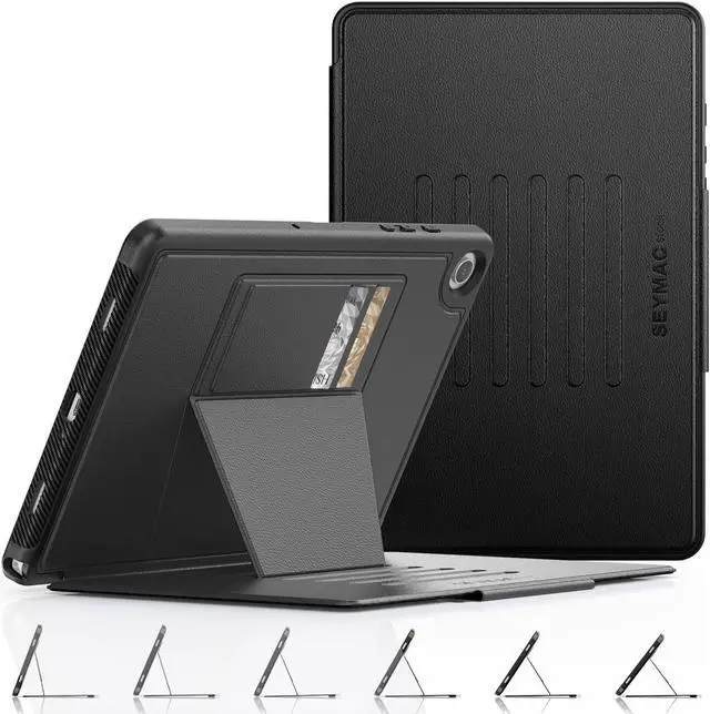 Main image of SEYMAC stock Case for Samsung Galaxy Tab A9+ Plus 11'', Auto Sleep/Wake Case with Magnetic Multi-Angles Stand, Card Slot for Galaxy Tab A9+/ A9 Plus 11'' SM-X210/X216/X218, (Black)