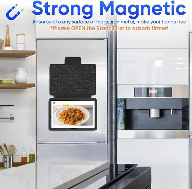 Alt view image 4 of 5 - SEYMAC stock Case for Samsung Galaxy Tab A9+ Plus 11'', Auto Sleep/Wake Case with Magnetic Multi-Angles Stand, Card Slot for Galaxy Tab A9+/ A9 Plus 11'' SM-X210/X216/X218, (Black)