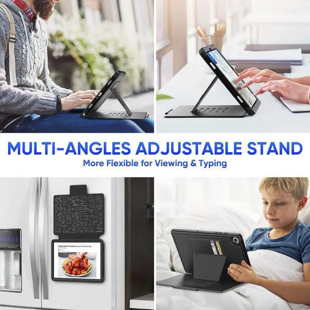 Alt view image 5 of 5 - SEYMAC stock Case for Samsung Galaxy Tab A9+ Plus 11'', Auto Sleep/Wake Case with Magnetic Multi-Angles Stand, Card Slot for Galaxy Tab A9+/ A9 Plus 11'' SM-X210/X216/X218, (Black)