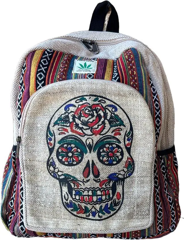 Main image of Gurkha Handmade Himalayan Hemp Backpack 17 IN Large Backpack Hippie, Festival, Hiking, Laptop & Tablet Backpack - Handmade In Mt. Everest Country Nepal