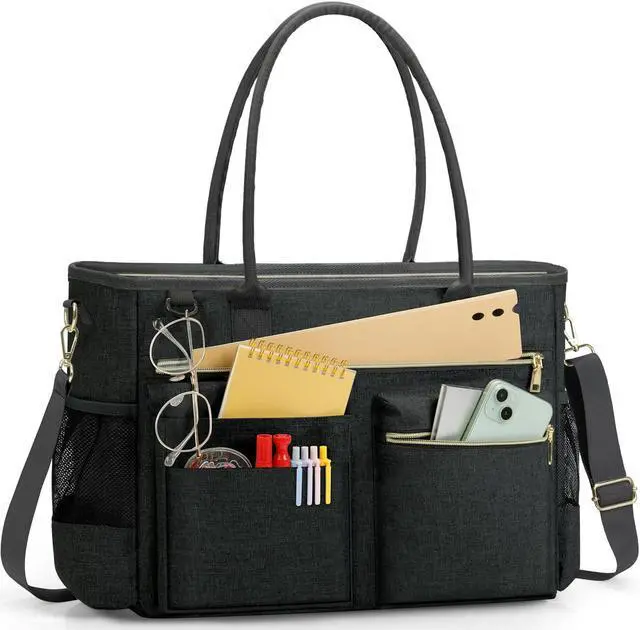 Main image of RAINSMORE Laptop Bag for Women 15.6 Inch Work Teacher Tote Bag Nurse Bag Professional Laptop Tote Computer Messenger Shoulder Bag Large Handbag Business Office Work Bag Briefcase