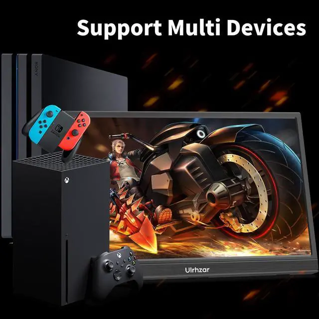 Alt view image 4 of 5 - Touchscreen Monitor 14 Inch, Portable Monitor 1920x1080 60Hz IPS Panel with USB C HDMI Input for PC/Phone/Xbox/Switch/PS4/Raspberry pi, Laptop Monitor Built in Dual Speakers for Travel, Vesa, Tiltable