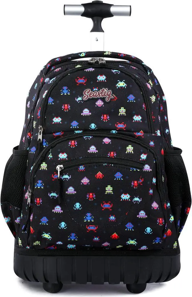 Alt view image 2 of 5 - seastig Rolling Backpack 16 Inch Wheeled Backpack Laptop Backpack Carry-on Backpack School College Travel