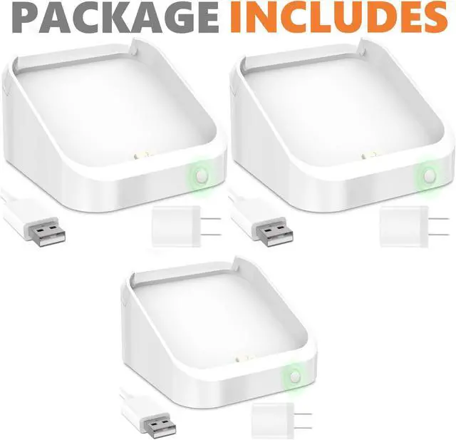 Alt view image 2 of 5 - 3 Packs Square Dock for Square Reader 2nd Generation, Holder Stand for Square Reader 2nd Generation, Smart Anti-Sleep Button, Anti-Slip Base Dock (Cable & Wall Charger, NO Reader