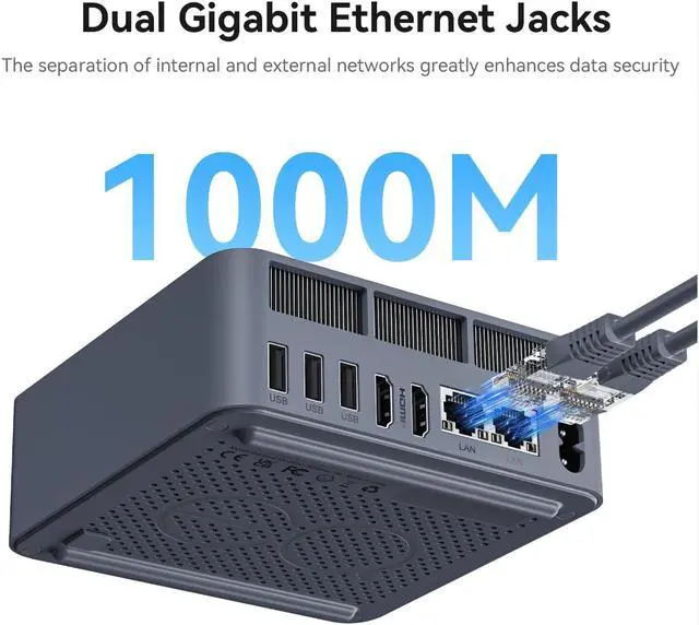 Alt view image 5 of 5 - Beelink Ai Mini PC EQi12 1220P Processor(10C/12T, up to 4.4GHz), Micro Computer 16GB DDR4 500GB PCIe4.0 SSD, Mini Computers Built-in PSU Dual HDMI/4K 60Hz/WiFi6/BT5.2 Home/Office/HTPC