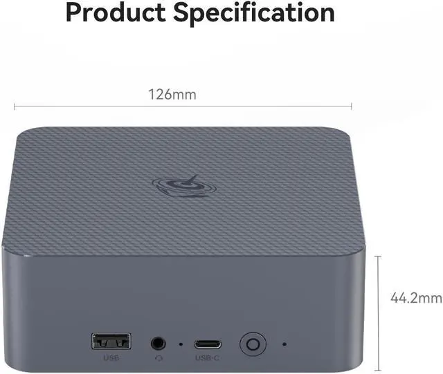 Alt view image 4 of 5 - Beelink EQI Mini PC W11 Pro, i3-1220P(10C/12T up to 4.4 GHz), 16GB DDR4 500G NVME SSD with UHD Graphics Built in PSU WiFi 6/BT5.2/Dual Display Mini PC Computer