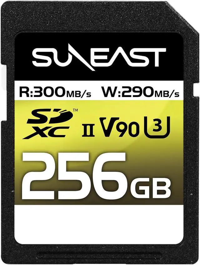 Main image of SUNEAST SDXC Card 256GB Up to 300MB/s UHS-II U3 V90 pSLC 4K 8K ULTIMATE PRO Professional Memory Card SE-SDU2256GA300