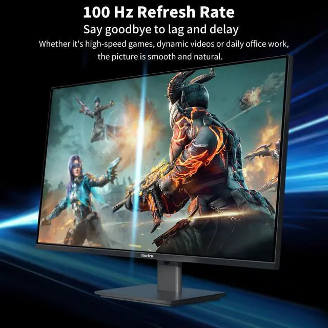 Alt view image 3 of 5 - Pisichen Touchscreen Monitor 27 Inch 2K 100Hz Gaming Monitor, QHD 2560x1440 IPS PC Monitor, 10-Point Multi Touch Screen Computer Monitor, USBC HDMI VGA Ports, Built-in Speakers