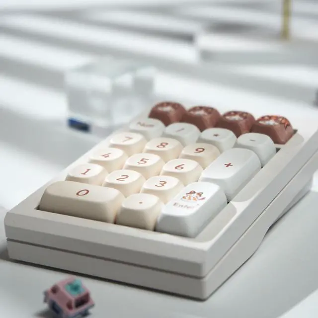 Alt view image 5 of 5 - Bluetooth Number Pad, Mechanical Numpad, VIA Programmable Aluminum Numeric Keypad, Hot-Swappable Wireless Keypad with Fairy Linear Switch MOA Profile 21 Key for Laptop,PC, Mobile Phone, Tablet