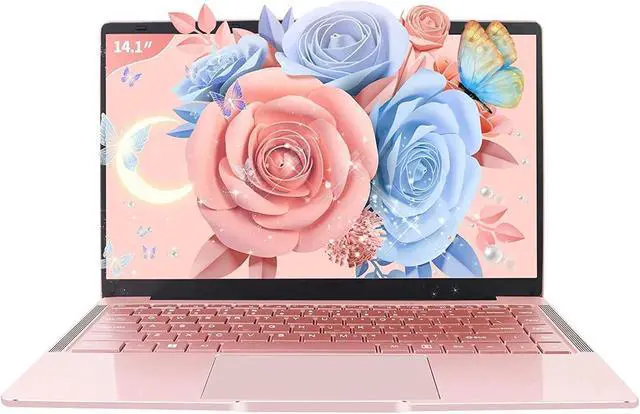 Main image of Svikou Ultra Light and Portable 14"" Rose Gold Laptop -Win11 Pro/Office 2019, Celeron J4105, FHD IPS Display, 6GB RAM, 180deg Hinge/HDMI/WiFi/BT - Perfect for Travel, Work, Study, and Play! (512G SSD)