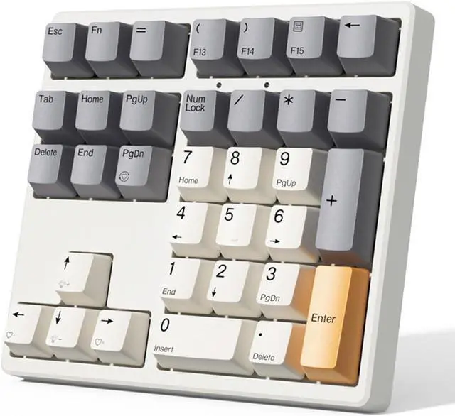 Main image of SIKAI CASE Mechanical Number Pad, 34 Key GATERON Hot Swappable Numpad Wired USB C Numeric Keypad with PBT Keycaps White Backlit Adjustable Keypad for Laptop, MacBook,PC Desktop(White Backlit)