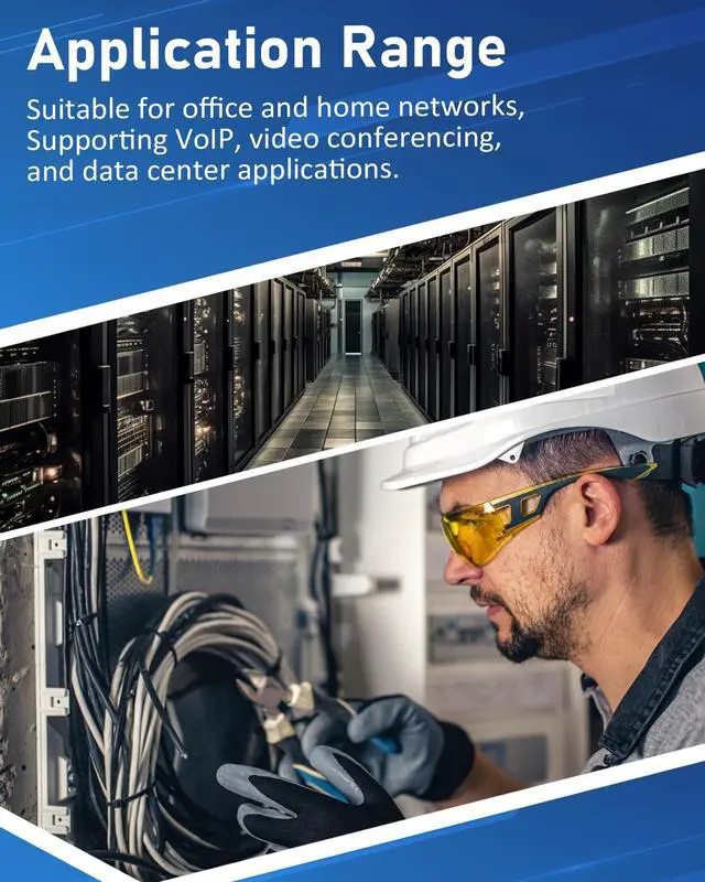 Alt view image 4 of 5 - Tesmax Cat 6 Ethernet Cable 1000ft (305M), 23AWG 10Gbps 550Mhz High Speed Riser (CMR) UTP Cable with Reduce Crosstalk Separator, Heavy Duty ETL LAN Cable (Blue)