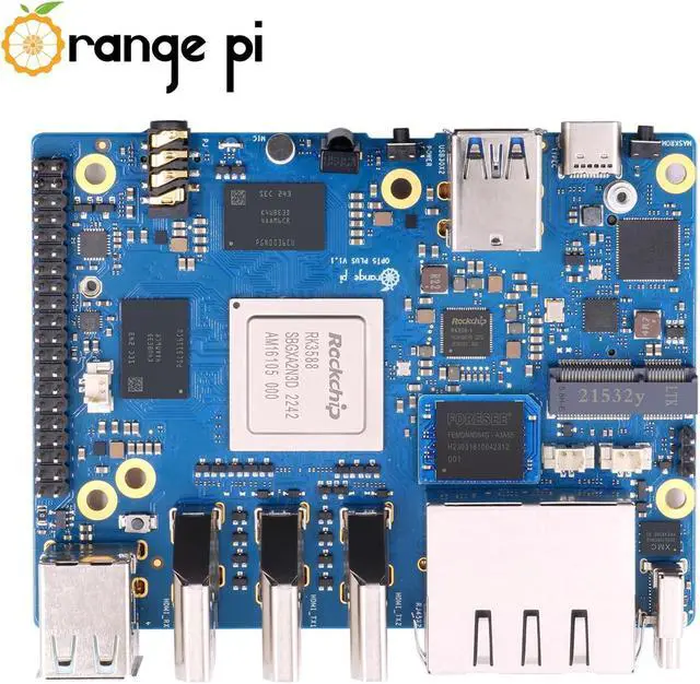Alt view image 5 of 5 - Orange Pi 5 Plus 8G with 64GB eMMC Module RK3588 8 Core 64 Bit Single Board Computer, 2.4GHz Frequency Open Source Board Run Orange Pi OS,Android,Debian,Ubuntu (Pi 5 Plus 8G+64GB eMMC+TC Supply)