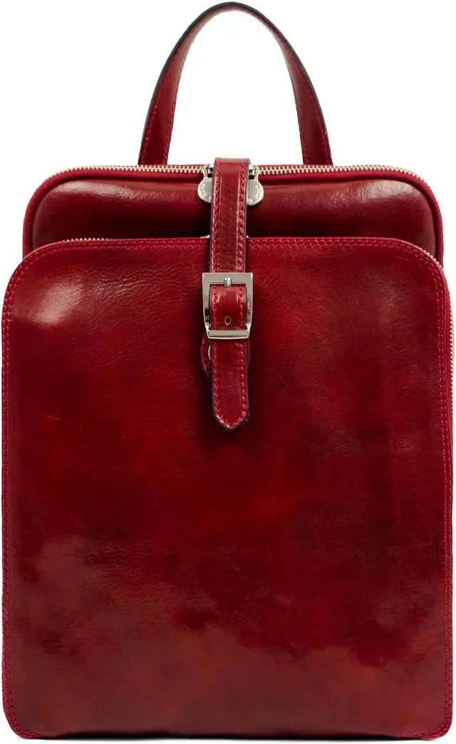 Main image of Time Resistance Leather Backpack Convertible to Shoulder Bag - Handmade For Laptops up to 12 Inches Daybag Rucksack